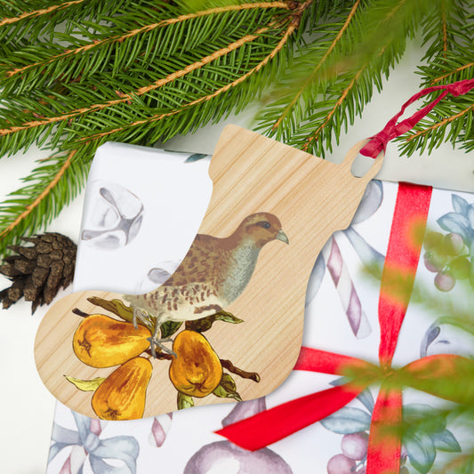 Partridge In A Pear Tree Wooden Ornaments