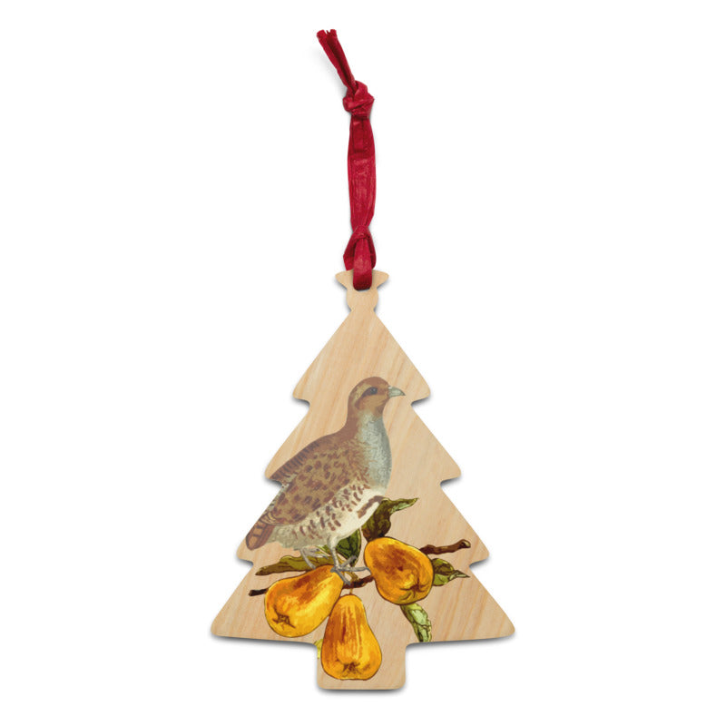 Partridge In A Pear Tree Wooden Ornaments