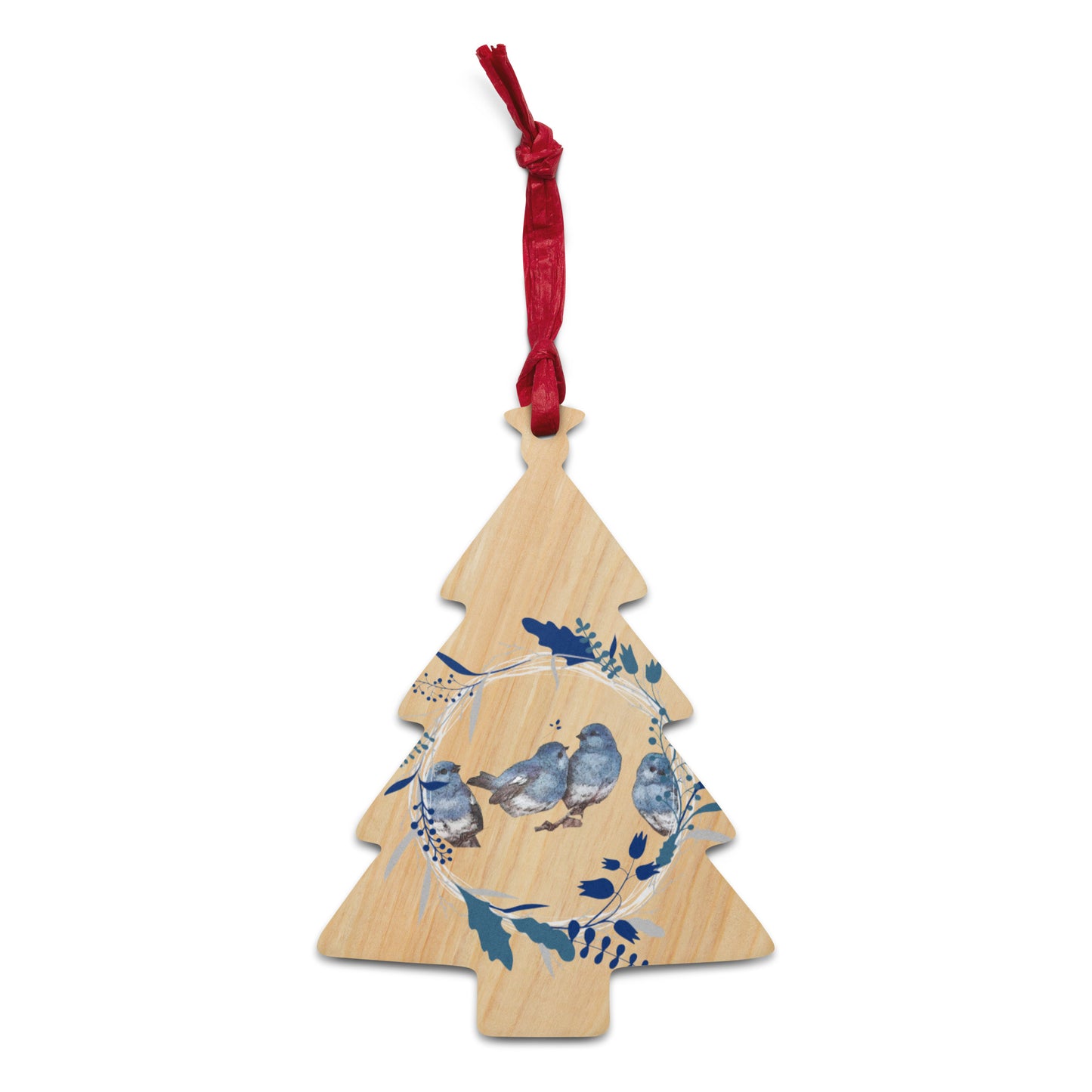 Four Calling Birds Wooden ornaments