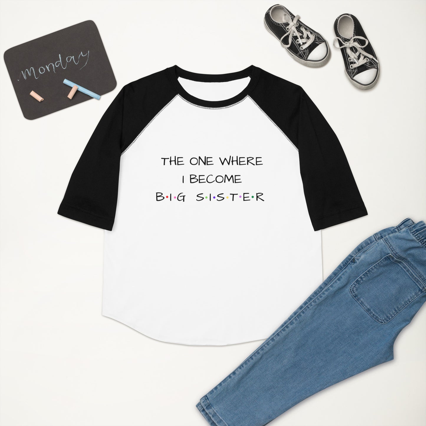 The One Where I Become Big Sister Youth Baseball Shirt